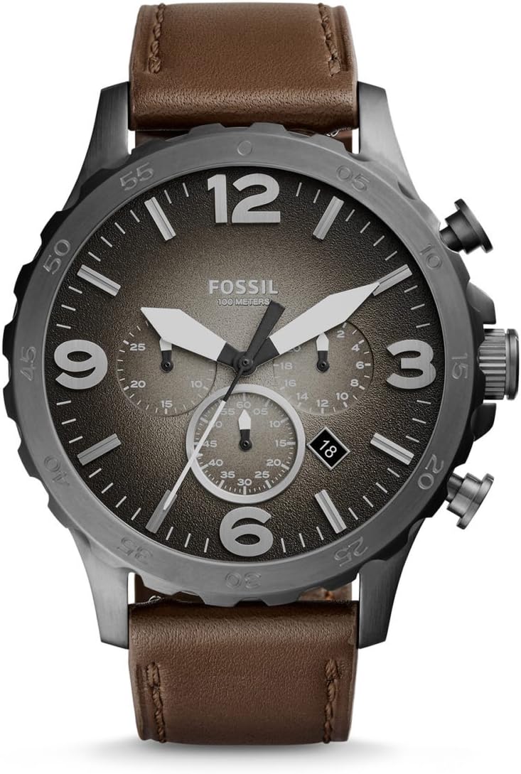 Fossil Autocross Herren Uhr - 42mm Edelstahl Quarz Uhr Mit Grünem Zifferblatt