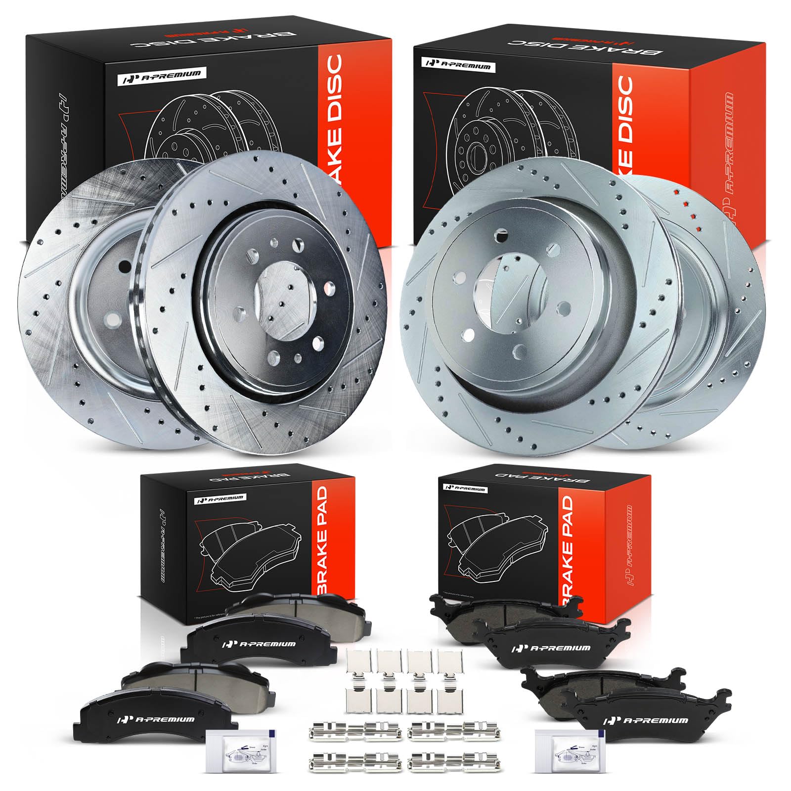 Photo 1 of A-Premium Front & Rear Brake Rotor and Ceramic Pad Kit for Ford F-150