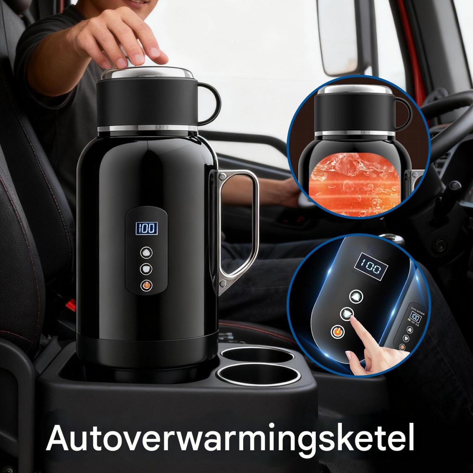 Hervidor Para Coche Hervidor Portátil 1500 ml 12/24V