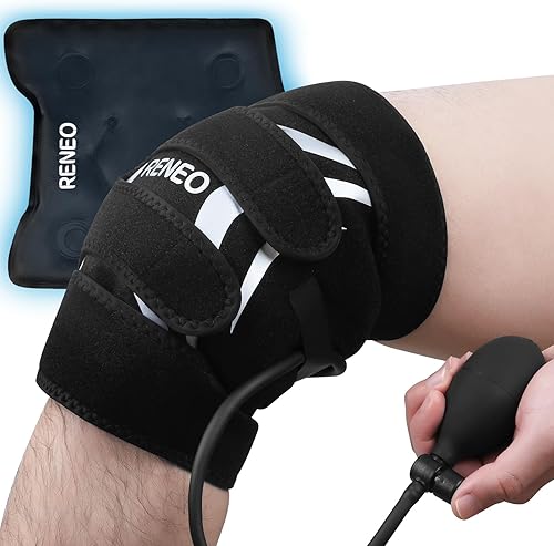 RENEO Bolsa de hielo de compresión para tobillo para hinchazón, bolsa de hielo para compresión de tobillo para esguince de tobillo, paquetes de gel RENEO Bolsa de hielo de compresión para tobillo para hinchazón, bolsa de hielo para compresión de tobillo para esguince de tobillo, paquetes de gel