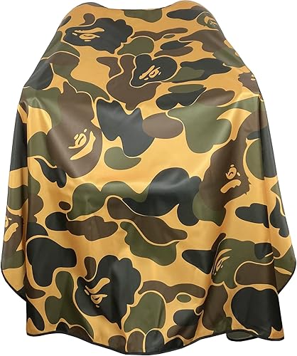 Capa de peluquería para hombre, capa de peluquería profesional con broches de presión, capa impermeable para peinado, 63 x 56 pulgadas