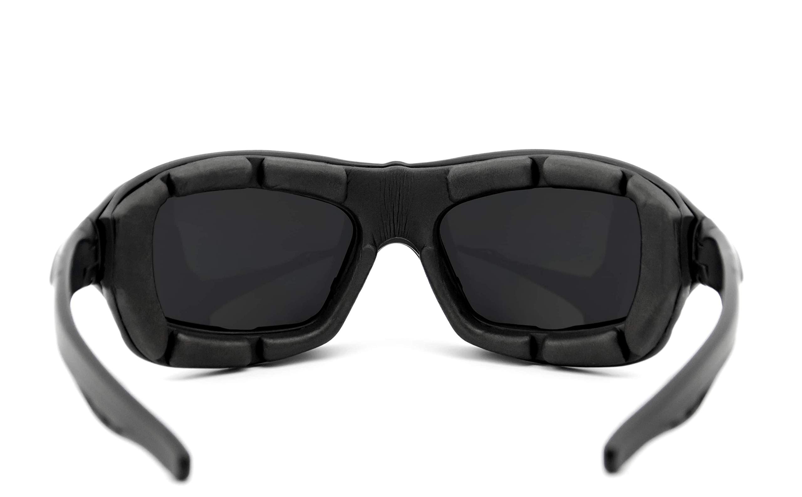 Helly® - No.1 Bikereyes® | Gafas de motocicleta, gafas multifuncionales | Antiniebla, resistente al viento | Lentes de seguridad HLT® (ahumado, espejo rojo y xenolit (lente de noche/amarillo) [Bandit