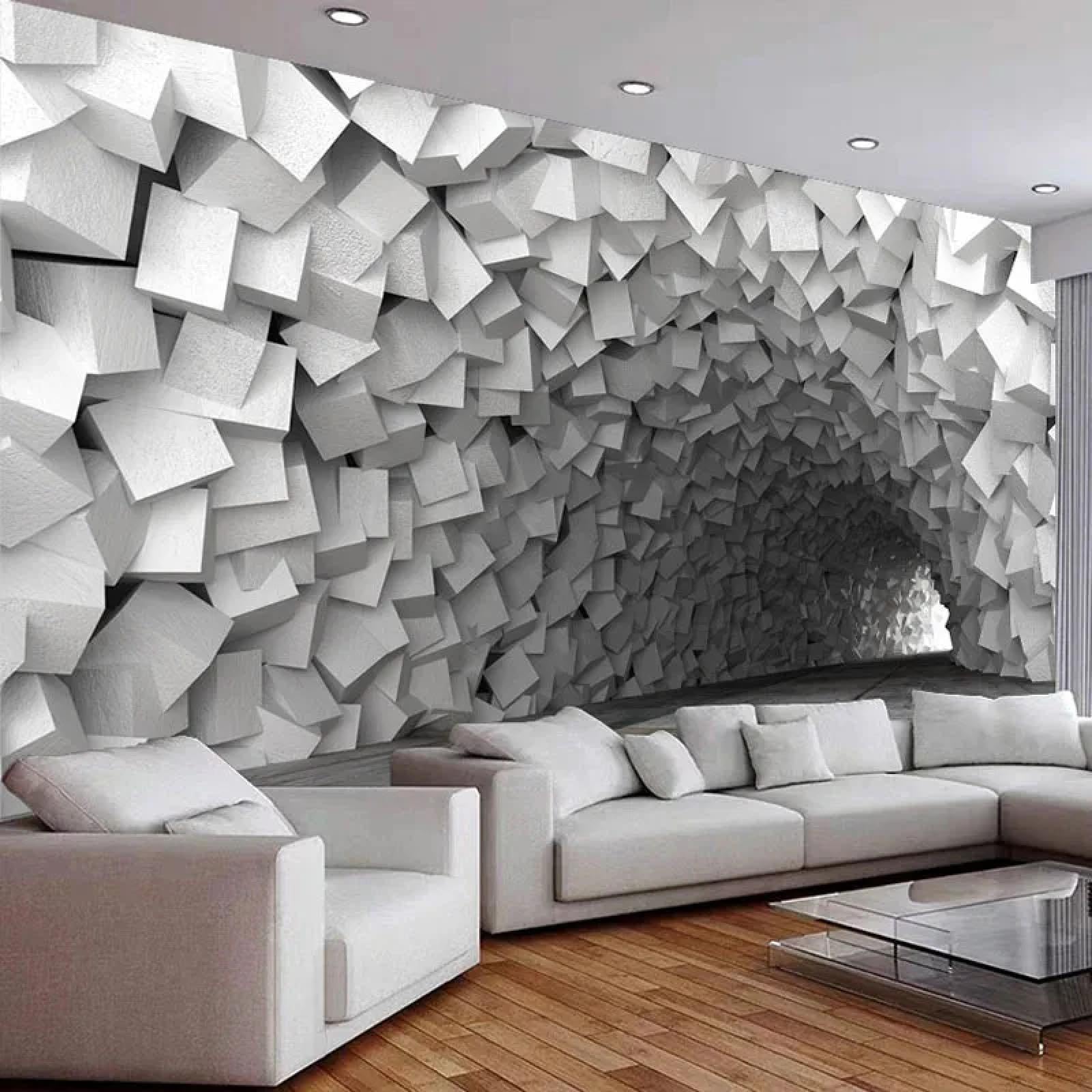 Papier peint auto-adhésif PVC efface les défauts des murs de salon et chambre