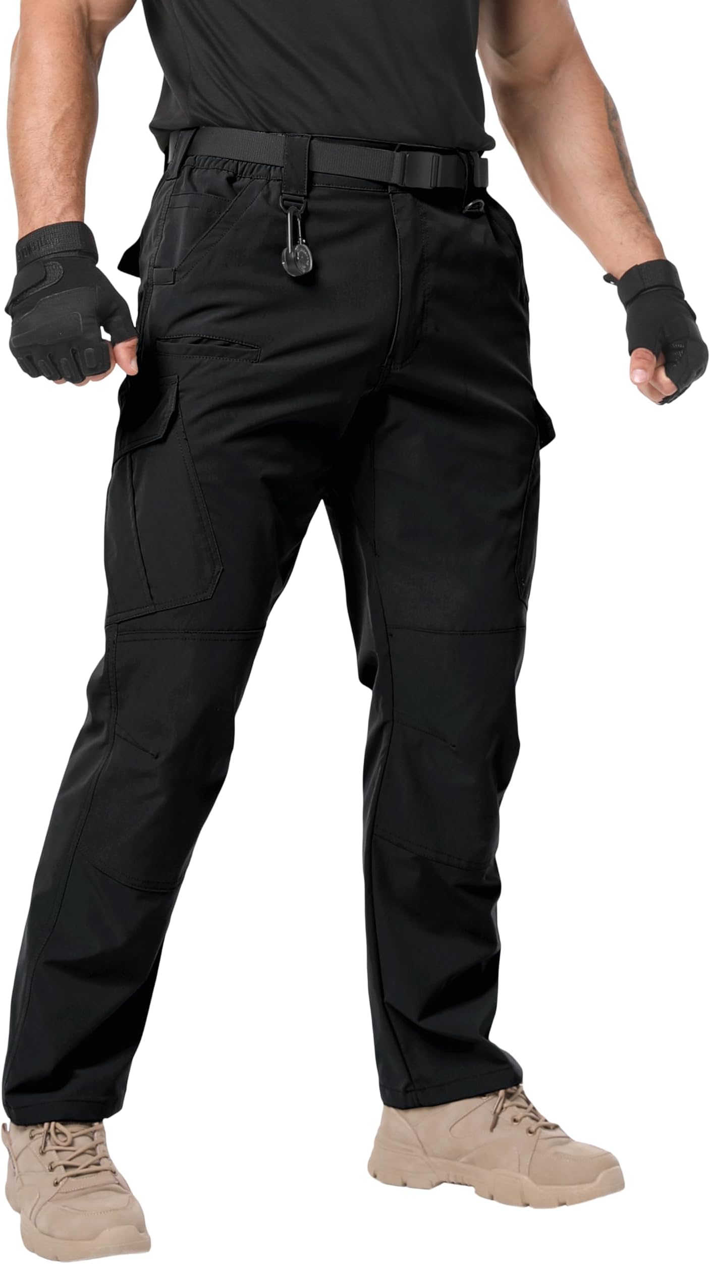 Men’s Tactical Pants, Ripstop Water Resistant Cargo Work Pants for Men, Stretch Hiking Pants Lightweight