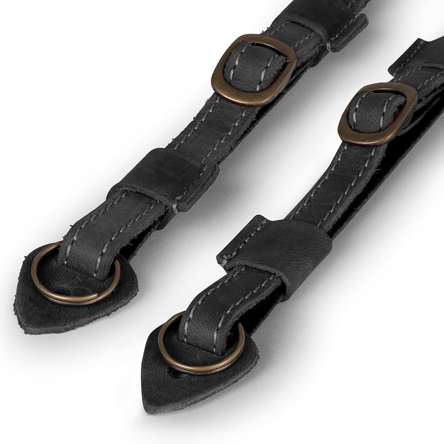 MegaGear SLR, DSLR Sierra Series Genuine Leather Camera Shoulder or Neck Strap, Black - Image 10