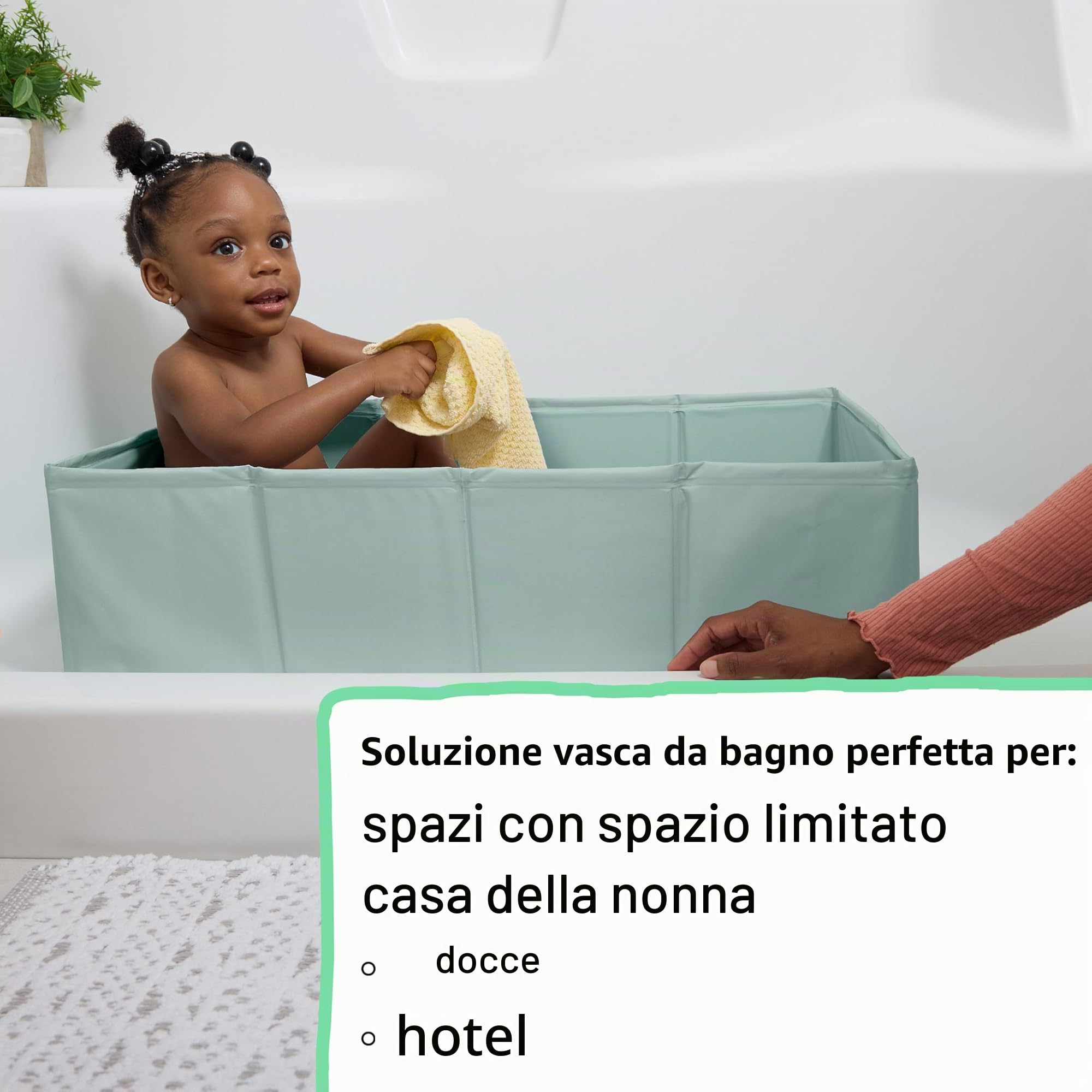 Ingenuity, Vasca Tuckaway per Bambini, Trasforma la Doccia in Vasca, Pieghevole e Compatta, Facile da Pulire, Senza Montaggio, 12 Mesi-5 Anni