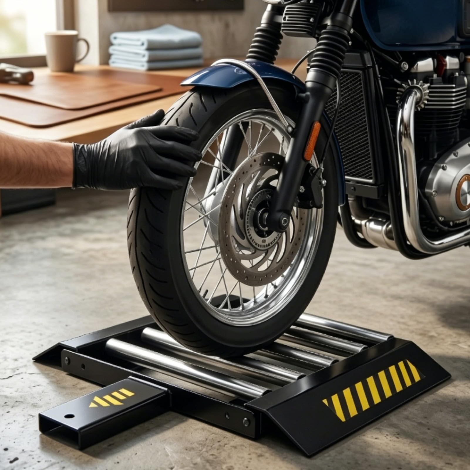 Akozon Placa Base para Cambiador de Neumáticos Soporte Universal Marchas con ángulo Inclinación hacia Adentro 8 Grados Taller Reparación Automóviles Servicio