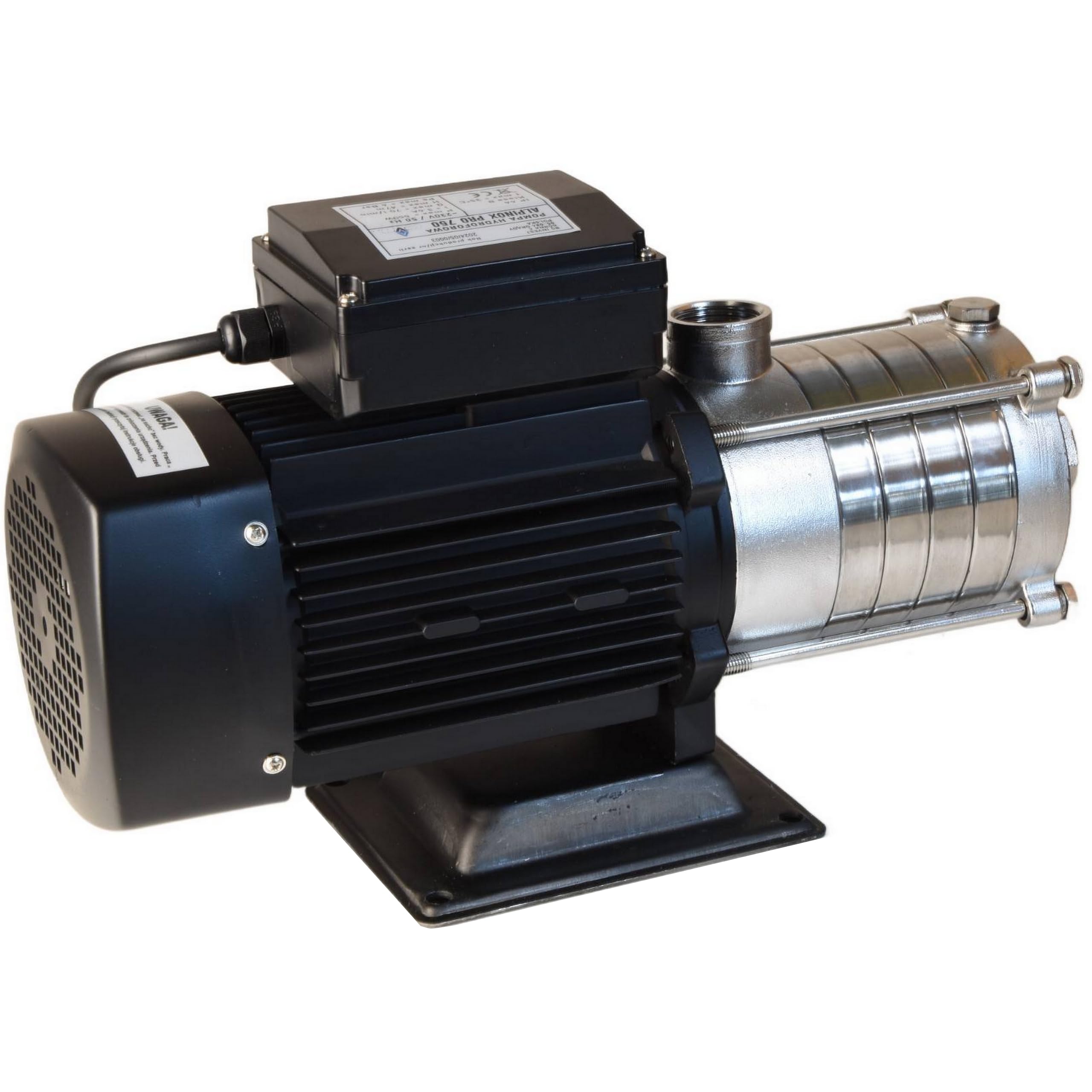 Pompa dell'acqua ALPINOX PRO 750 (550 W, 4200 l/h, altezza di mandata 47 m) - per acqua pulita - pompa PREMIUM da giardino, per irrigazione dell'acqua piovana