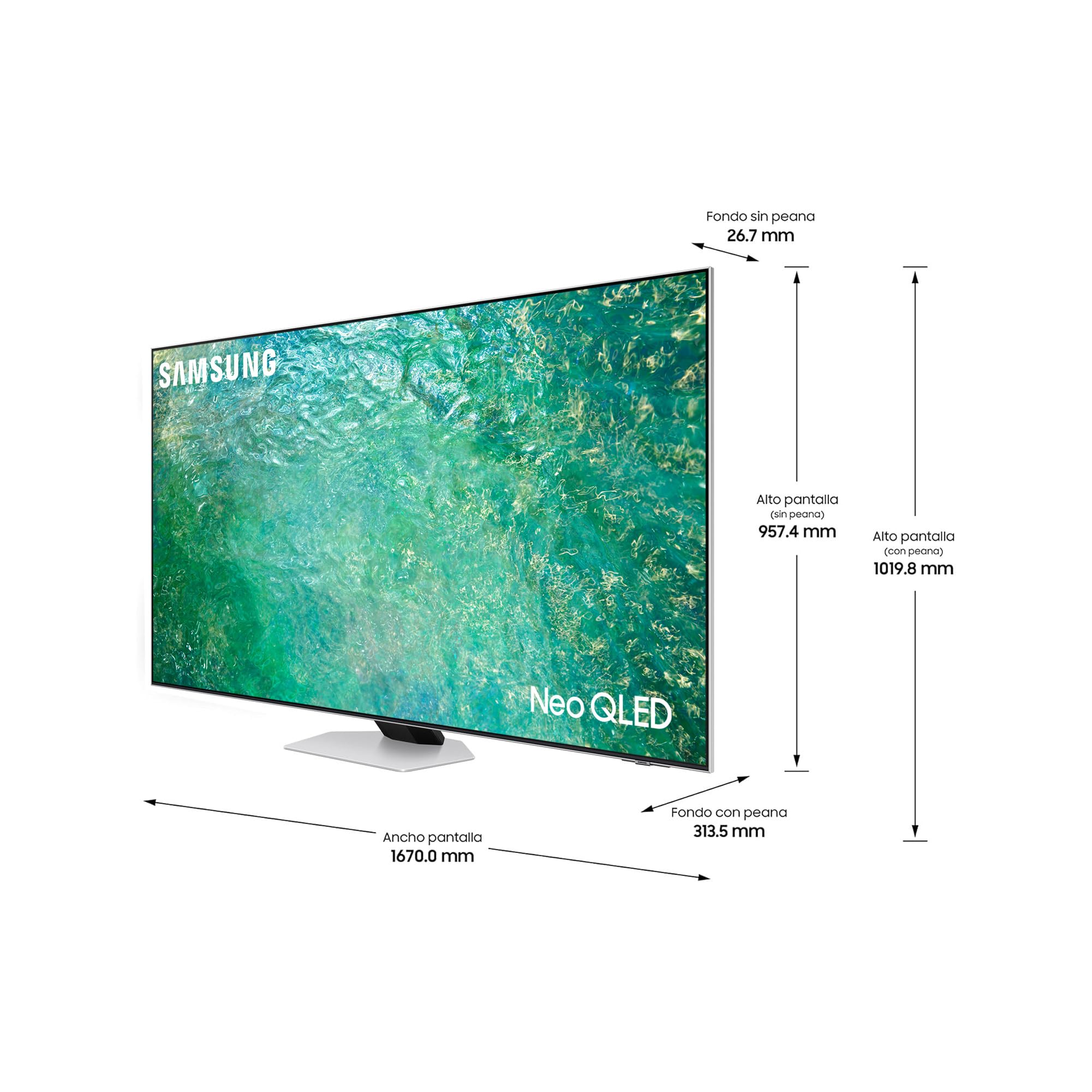 SAMSUNG TV Neo QLED 4K 2023 75QN85C Smart TV de 75" con Quantum Matrix Technology, Procesador Neo QLED 4K con IA, Neo Quantum HDR, 60W con Dolby Atmos® y Smart powered by Tizen