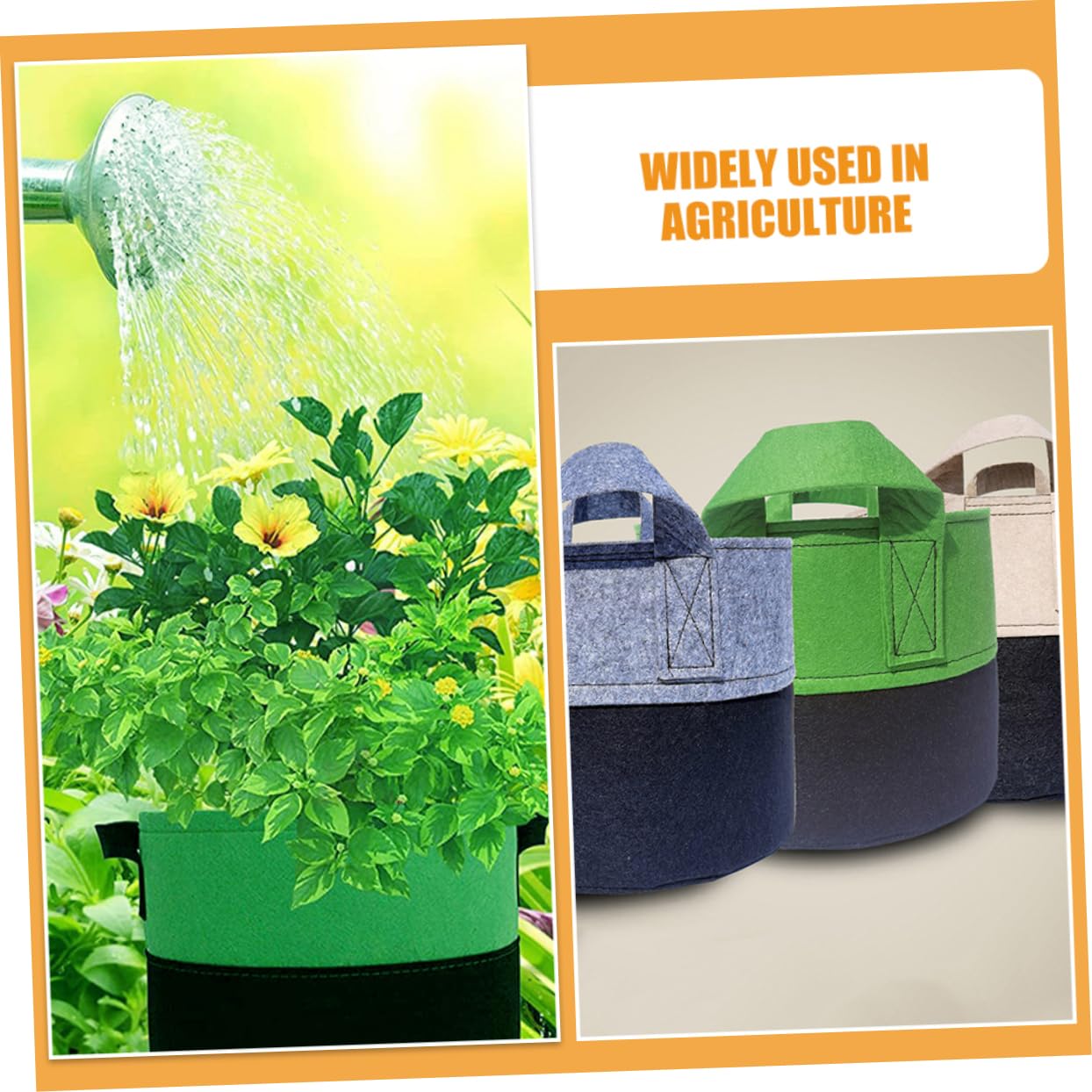 6piezas Bolsas De Cultivo De Plantas De Fieltro Macetas Transpirables para Jardín Tiesto para Verduras y Flores Cultivo Interiores y Exteriores