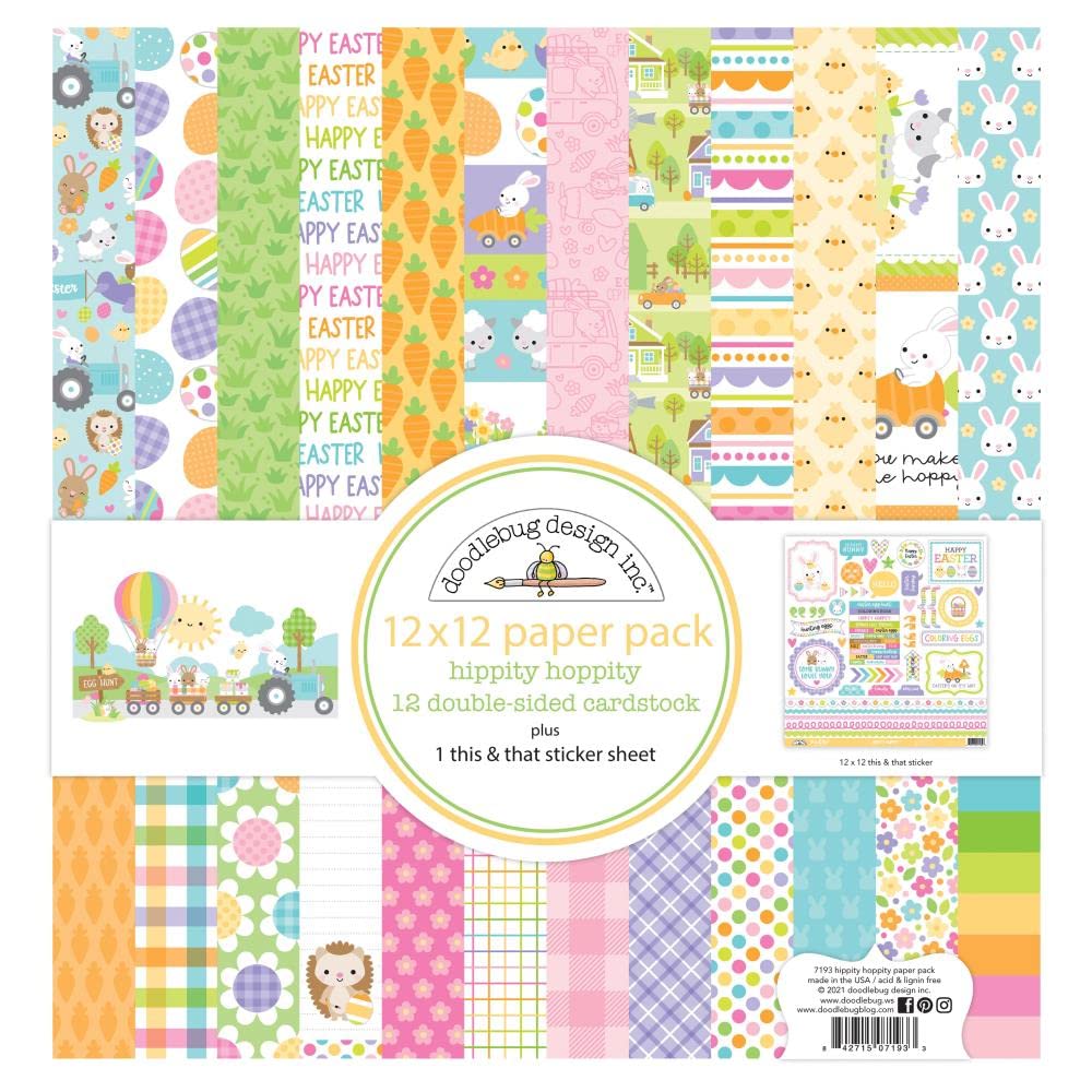 Designs 12" x 12" Paper Pack Hippity Hoppity