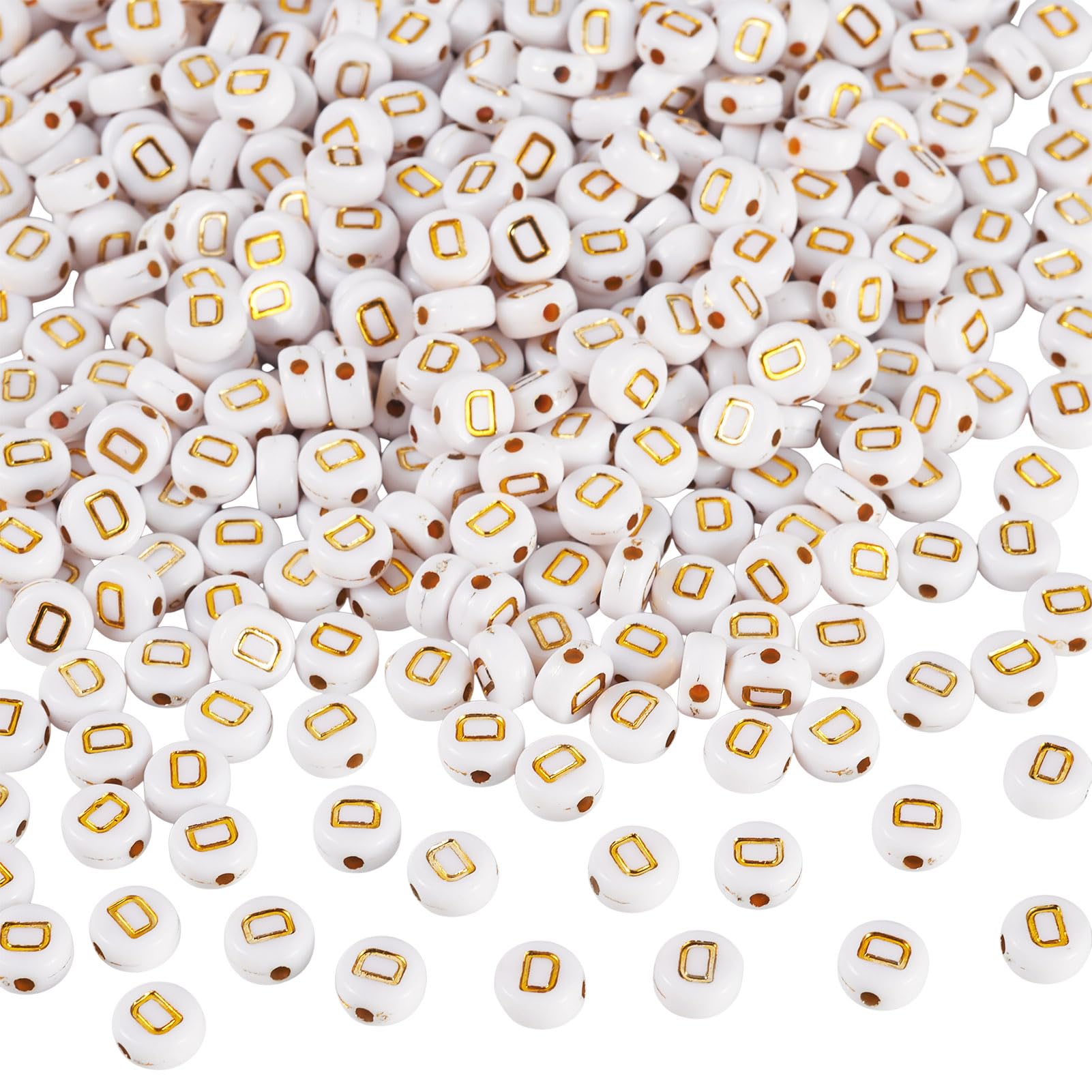 500Pcs Round Letter Beads 4x7mm for Jewelry Making Alphabet Beads for Bracelet Making Kit Letter Pony Bead Acrylic Preppy Bead for DIY Necklace Earring Jewelry Supplies