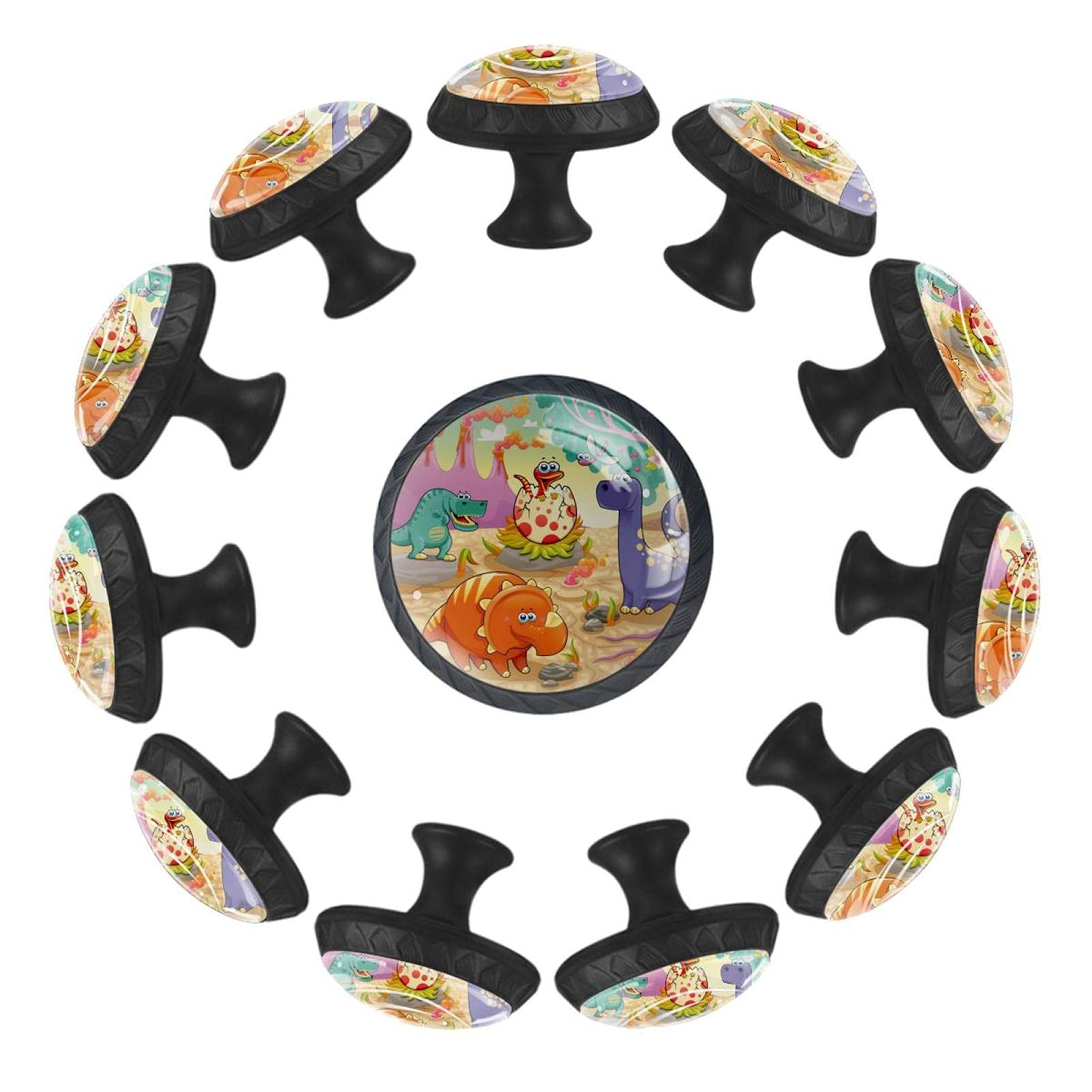 Boutons de tiroir dinosaures 35 mm aux finitions soignées pour meubles
