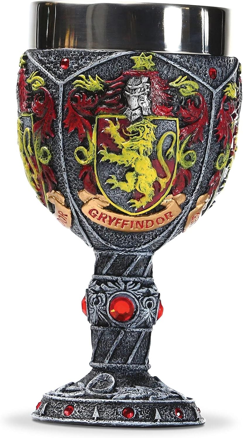 Copa Decorativa De Gryffindor – Harry Potter Wizarding World – Escudo Y Colores De La Casa – Pieza De Colección Pintada A Mano – Enesco – Solo Para Adultos