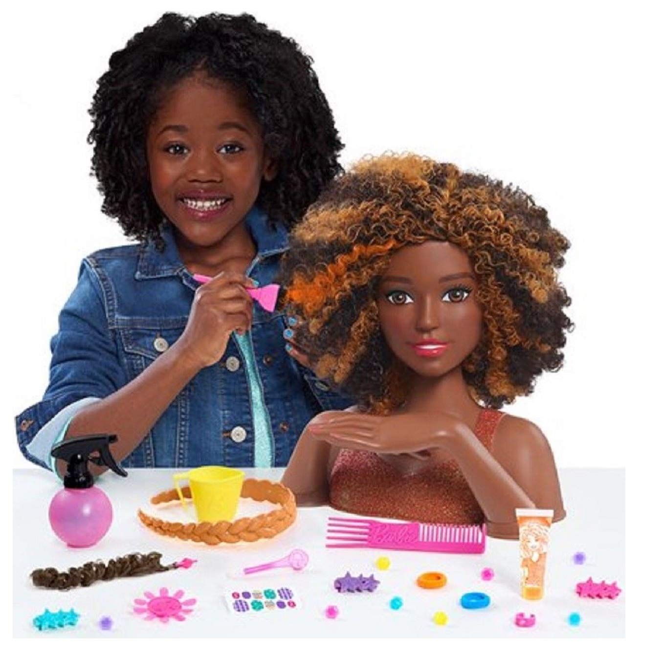 barbie deluxe styling head curly hair