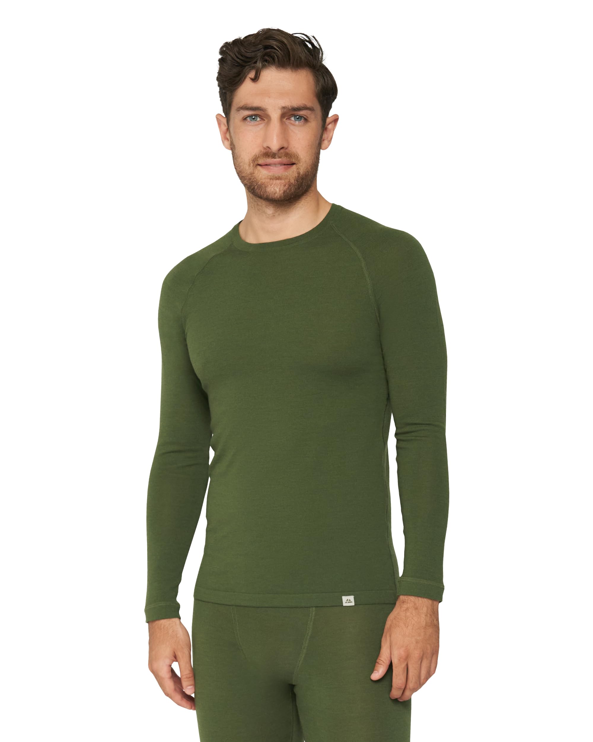 DANISH ENDURANCE Maglia Termica Uomo in Lana Merino, Manica Lunga, per Sci, Trekking, Escursionismo con o Senza Chiusura Zip