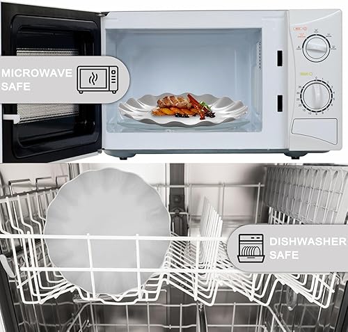 Miniatura 3 de LIYH - Juego de 24 platos de plástico gris reutilizables, juego de vajilla de plástico para picnic para niños, platos de cena irrompibles, platos de