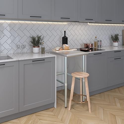 Vista 16 de Mesa de trabajo de acero inoxidable AmGood