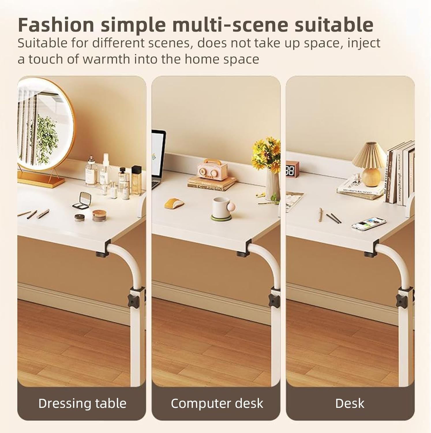 Mesa de cama con ruedas, carrito ajustable para laptop, 115-210 cm, estación de trabajo para computadora para relajación diaria y trabajo, fácil de mover y usar
