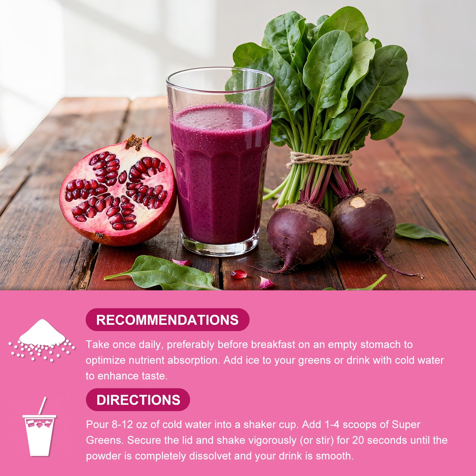 DR.YES Organic Beet Root Nitric Oxide Powder - Supports Energy, Endurancet, Heart Health & Circulation for Smoothie, Baking & Juice, Vegan, Non-GMO, Gluten-Free (8.47oz / 240g) — Amazon image 6