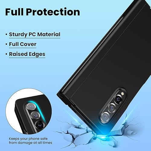 Miniatura 6 de ZCDAYE Funda para Samsung Galaxy Z Fold 5, Samsung Galaxy Z Fold 5 con soporte para bolígrafo, protección de bisagra, funda protectora de cuerpo