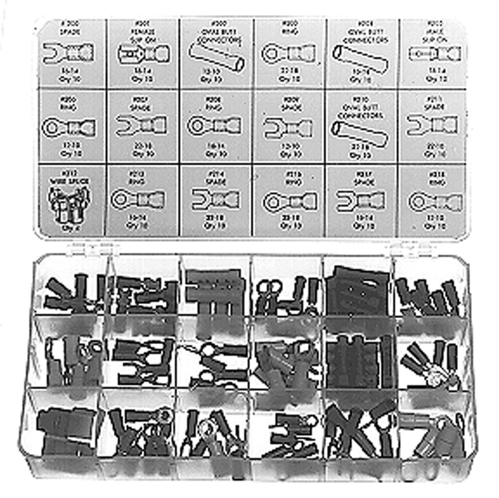 Rotary 22 Aftermarket 175-Piece Assortment of Solderless Terminals and Connectors