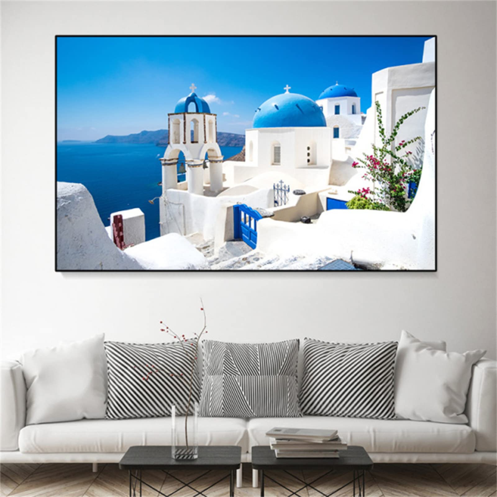5D DIY Diamond Art Painting Kit,Diamond Painting Kit Completo, Diy Pittura Diamante, Fai Da Te Ricamo Strass Punto Croce Diamante Kit Disegno, Craft Arts for home Wall Decor（città di mare 60x120cm）