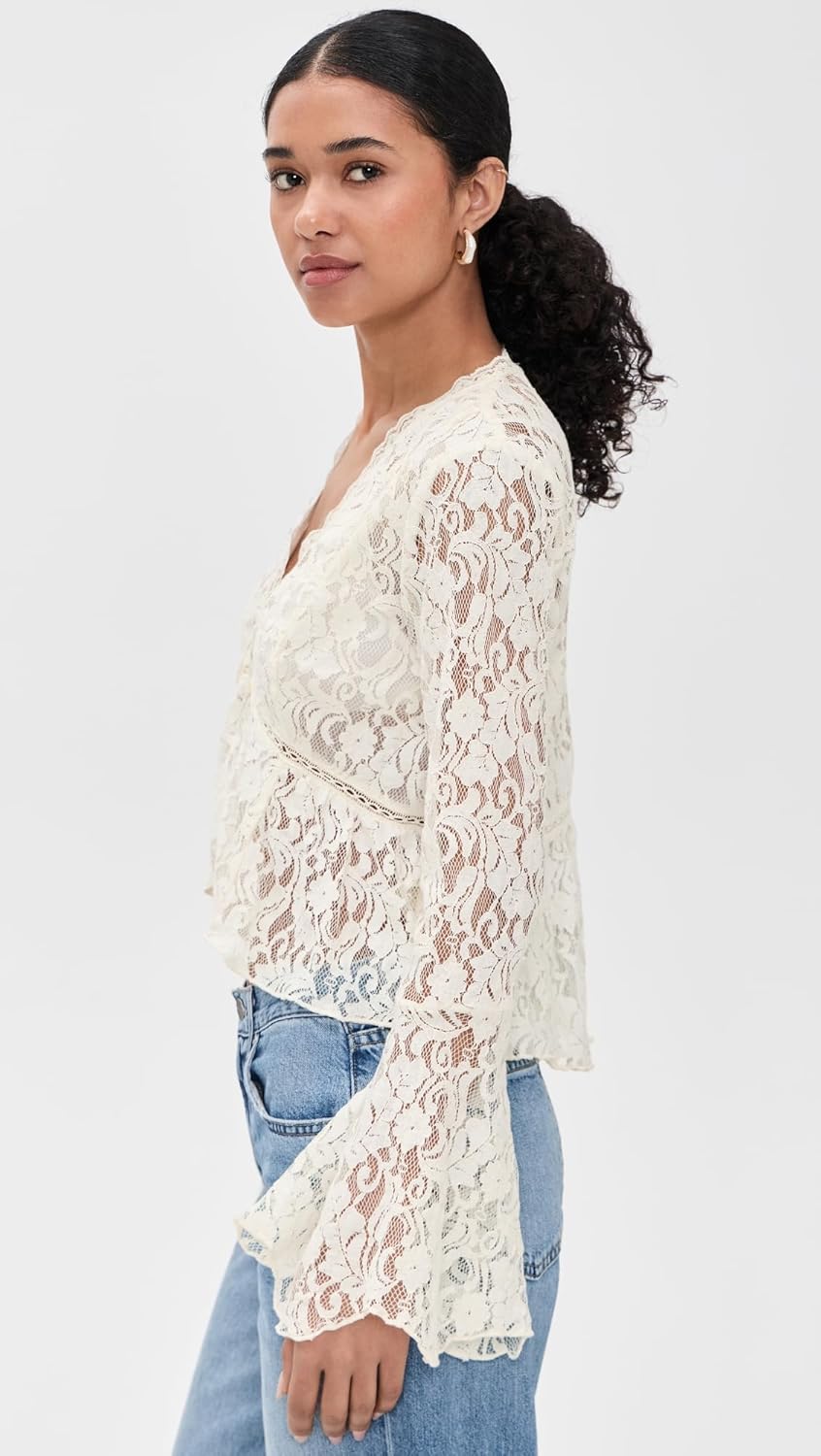 Free People Women's Whispering Love Lace Top - Image 4