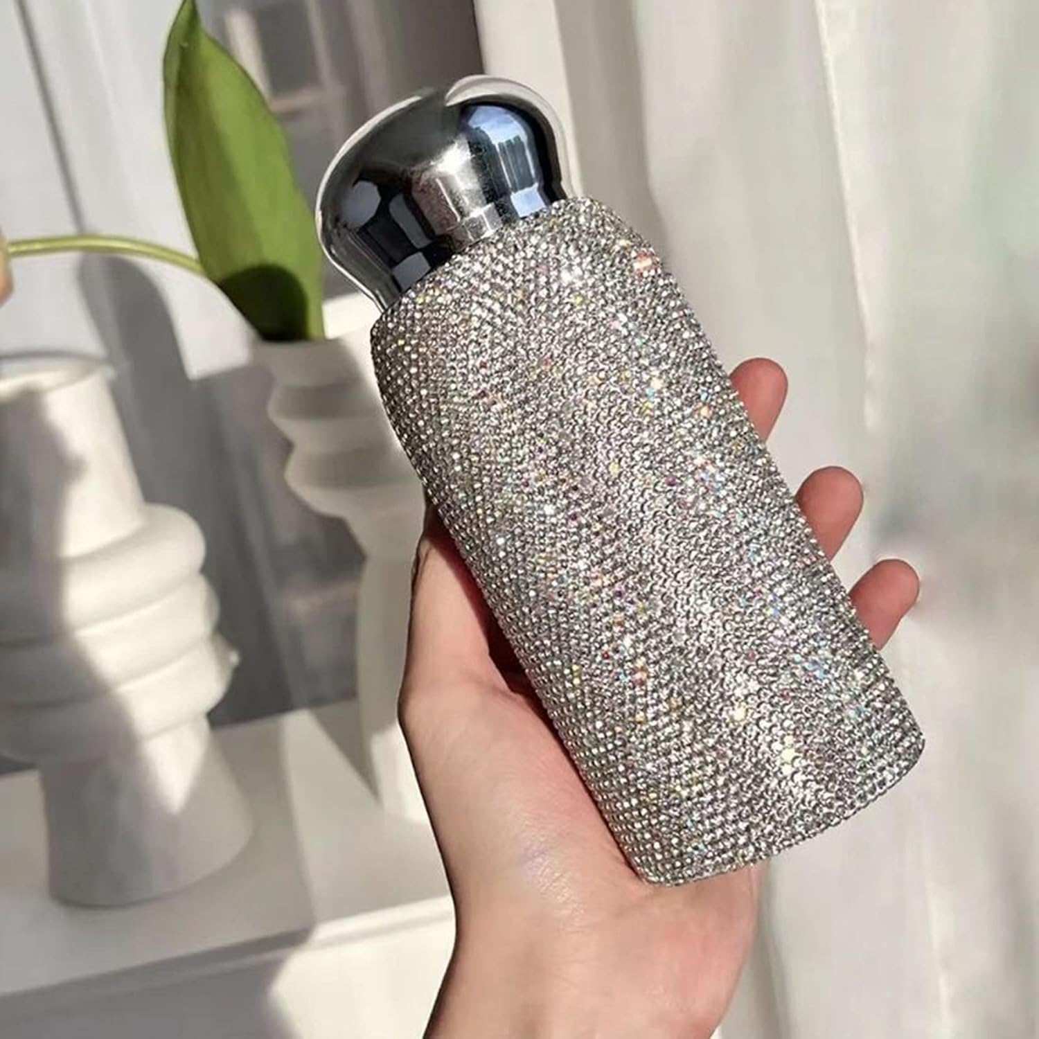 Diamentowa termos, butelka termiczna, butelka wody ze strasu Bling Crystal kubek termosowy Kubek podróżny ze stali nierdzewnej Diamentowa kolba Butelka próżniowa