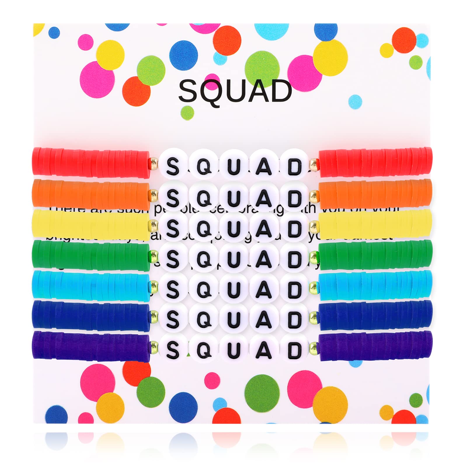 Rainbow Heishi Surfer Bracelets Set for Women Stackable Clay Beaded Bracelets Disc Stretch Preppy Bracelets Layering Colorful Friendship