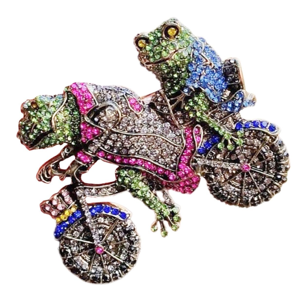 VALICLUD 2st Frosch Brosche Ästhetische Anstecknadel Damenbekleidungszubehör Retro-brosche Hutnadel Für Männer Broschen Und Anstecker Für Damen Frosch-stift Colorful Zink Legierung