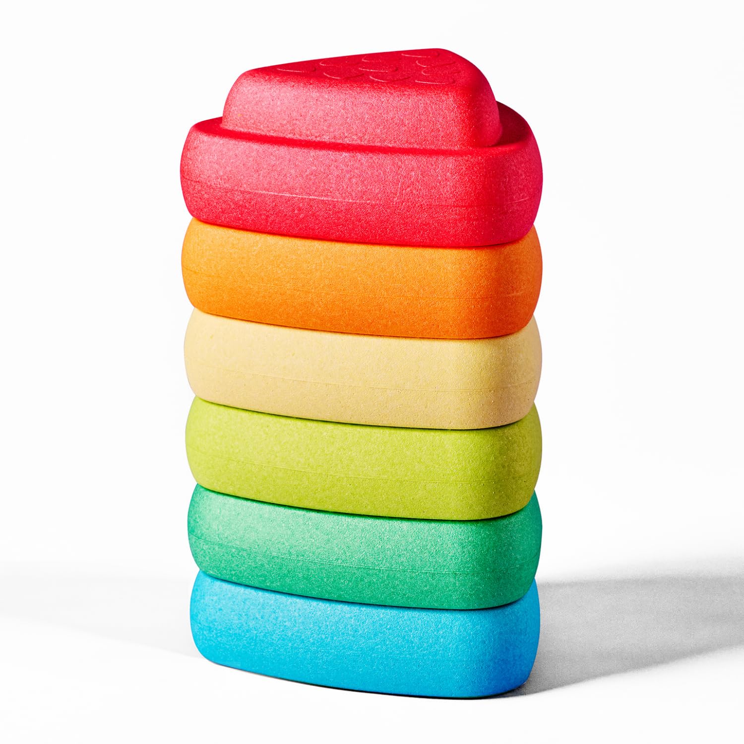 Nattou Blocky Piedras Equilibrio Niños – Piedras Apilables Antideslizantes – Juguete Sensorial Motor – Uso Interior Exterior – Desarrollo Equilibrio – 50 cm – Multicolor