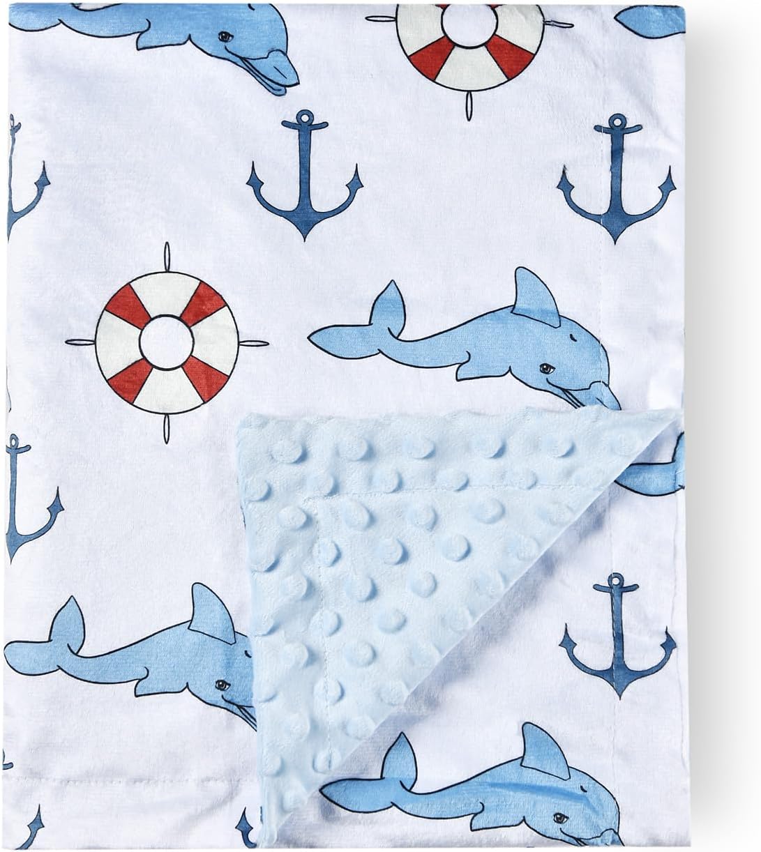 Baby Blanket Super Soft Minky Blanket Pink Dolphin Blanket