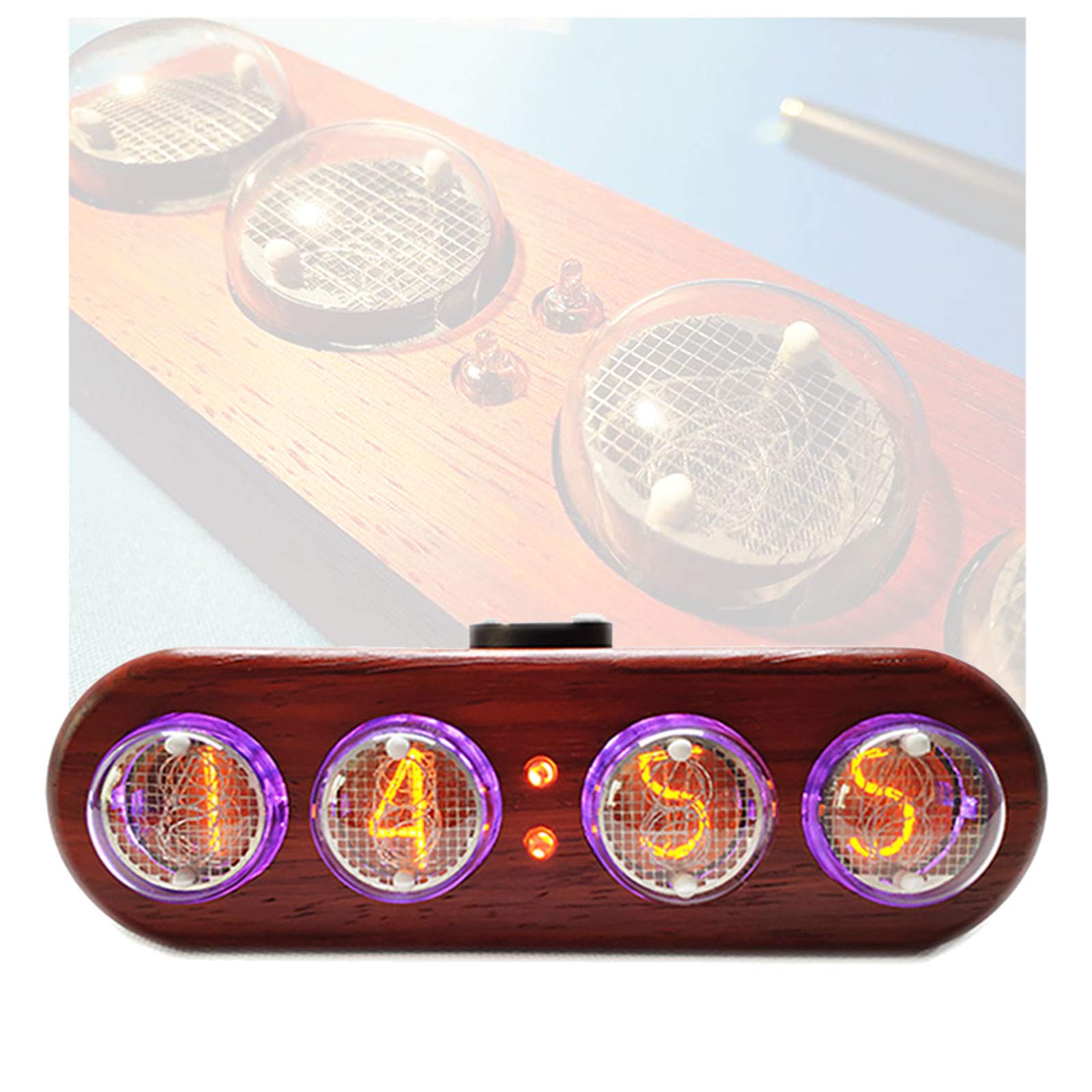 Cadeaux personnalisés, Horloge LED Bluetooth App Control, Nixie Tube Clock Adjust Volume, Nixie Tube Clock Time System Infrared Control, Filet