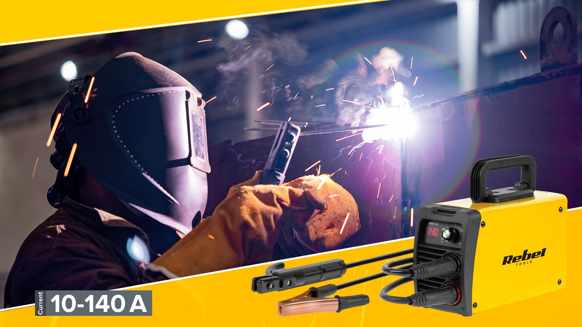 MMA - Soldadora inverter Rebel Compact 140 A LED