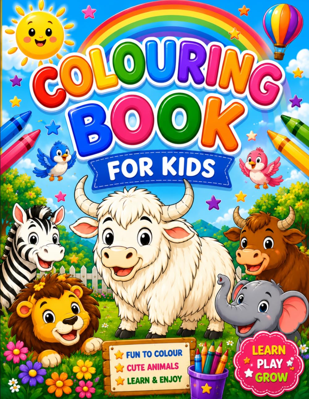 ABC Animal Coloring Book for Kids: Fun A to Z Animal Coloring Pages for Toddlers, Preschoolers, and Early Learners Ages 3-5