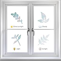 Vista 78 de GORGECRAFT 16 calcomanías de alerta de vidrio para ventana de mariposa, anticolisión, animales, arcoíris, para pájaros, pegatinas, película