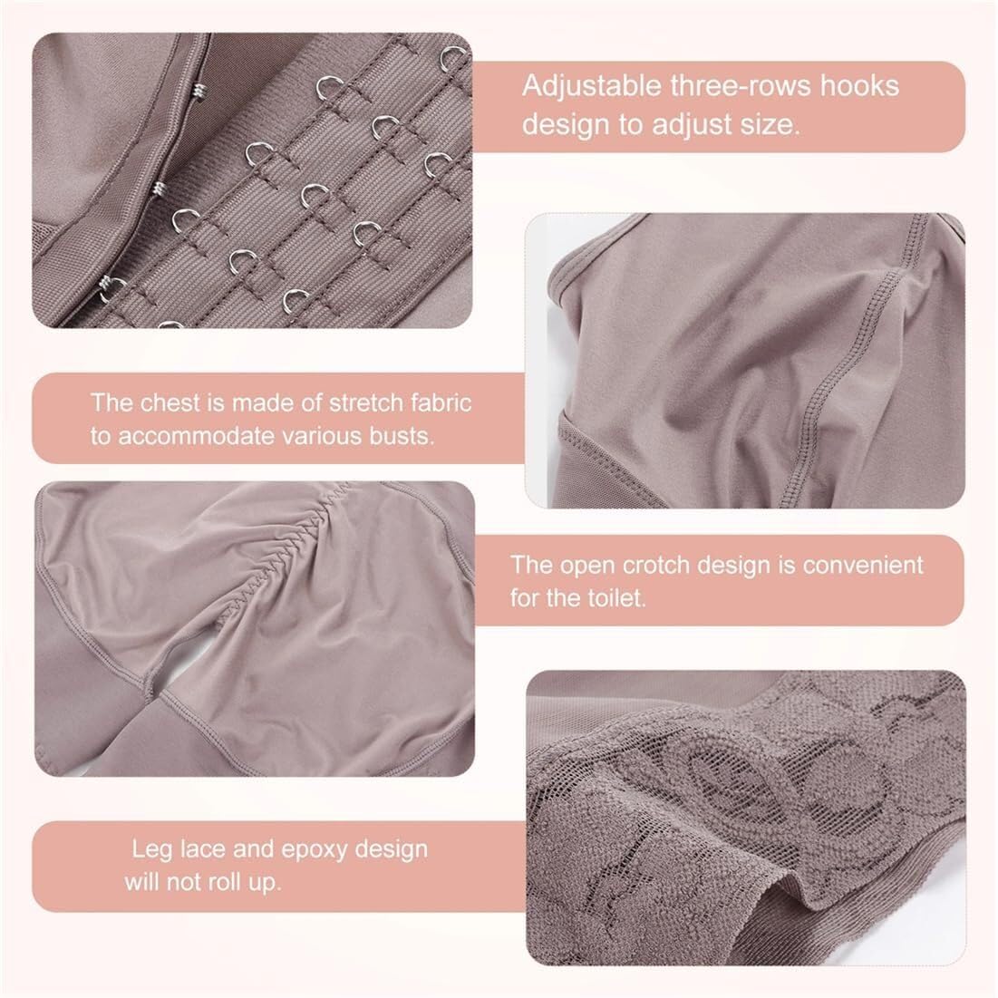 Body Moldeador de Cuerpo Completo para Mujer con Control de Barriga, corsé Adelgazante para Muslos para Todas Las Ocasiones