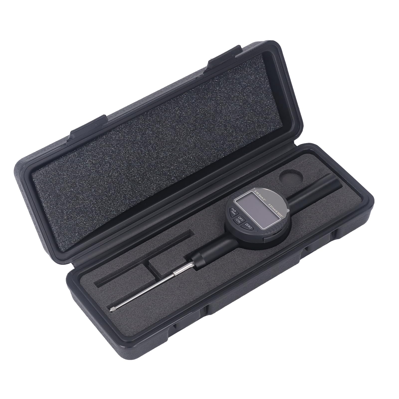 Keenso Indicador de Cuadrante Digital Herramienta de Medición de Alta Precisión para Uso Industrial y de Laboratorio, Resolución de 0,01 Mm, Aleación de Aluminio Duradera, Rango de 0-50,8 Mm