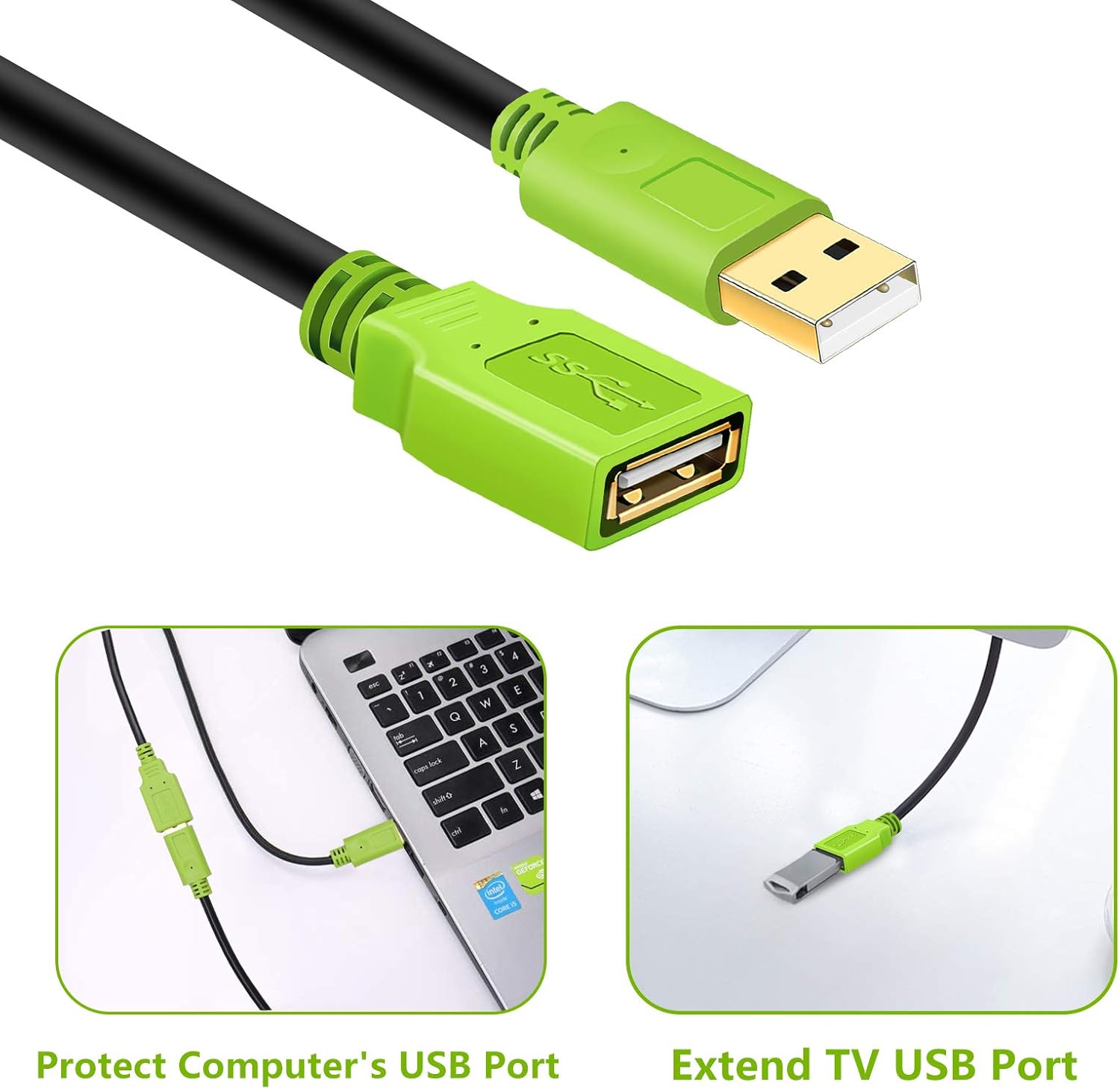 Buу 1 gеt 1 🔥 USB 2.0 Extension Cable 20Ft,OVAGMG USB Extension Cables - Extra Long USB 2.0 A Male to A Female Cable,for Printer, Keyboard, Game Console, Loudspeaker, Oculus Rift, scanners ect, Bеѕt Cуbеr Mоndау 🔥 USB 2.0 Extension Cable 20Ft,OVAGMG USB Extension Cables - Extra Long USB 2.0 A Male to A Female Cable,for Printer, Keyboard, Game Console, Loudspeaker, Oculus Rift, scanners ect,