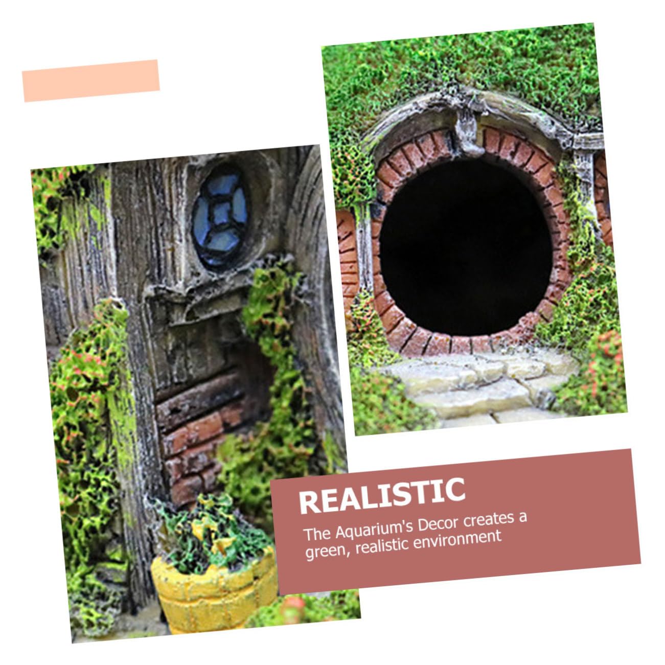 DOITOOL Figurita Decorativa De Resina para Acuarios Escondite Creativo para Peces y Reptiles Adorno De Casa para Tanques De Agua Refugio Subacuático para Gambas y Pequeños Habitantes