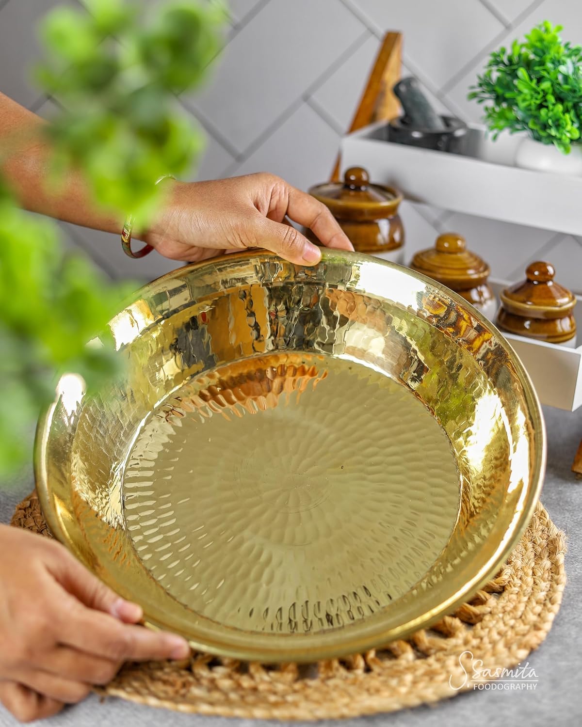 Buy ZEENAT X Brass Paraat, 14-Inch Diameter | Traditional Brass