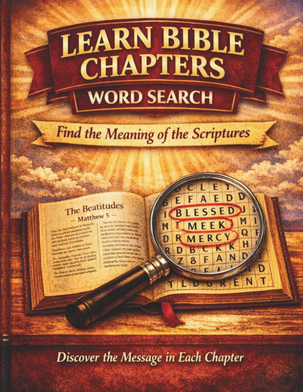 Large Print Bible Word Search for Adults: Learn Bible Chapters by Finding the Meaning of Each Chapter Through Word Search Puzzles