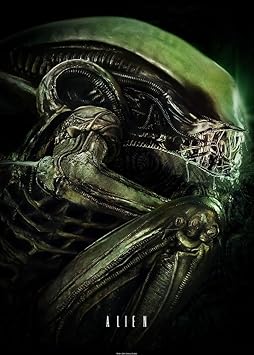 Displate – Póster de Metal – Montado con Imán – Alien – Alien Mouth Profile