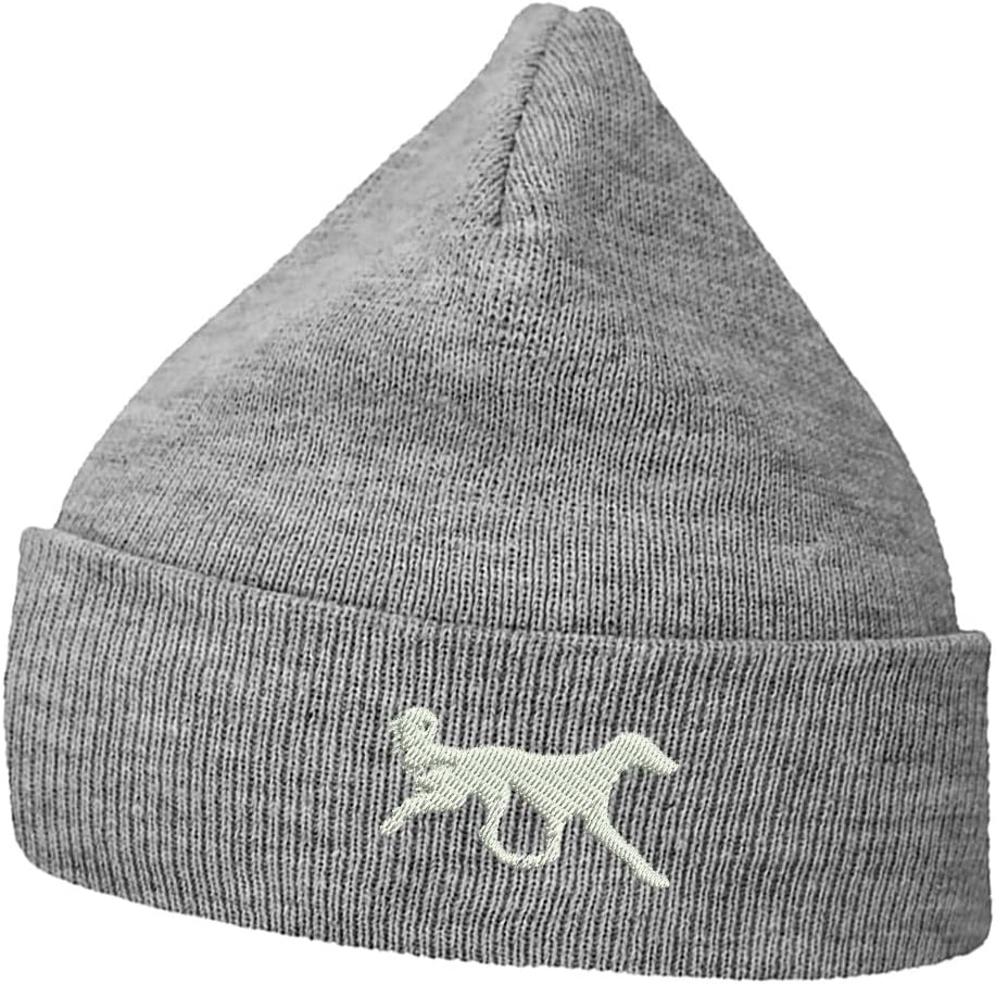 Mens Beanie Knit Hats Saluki Dog Embroidered Unisex Casual Beanies Hats for Winter