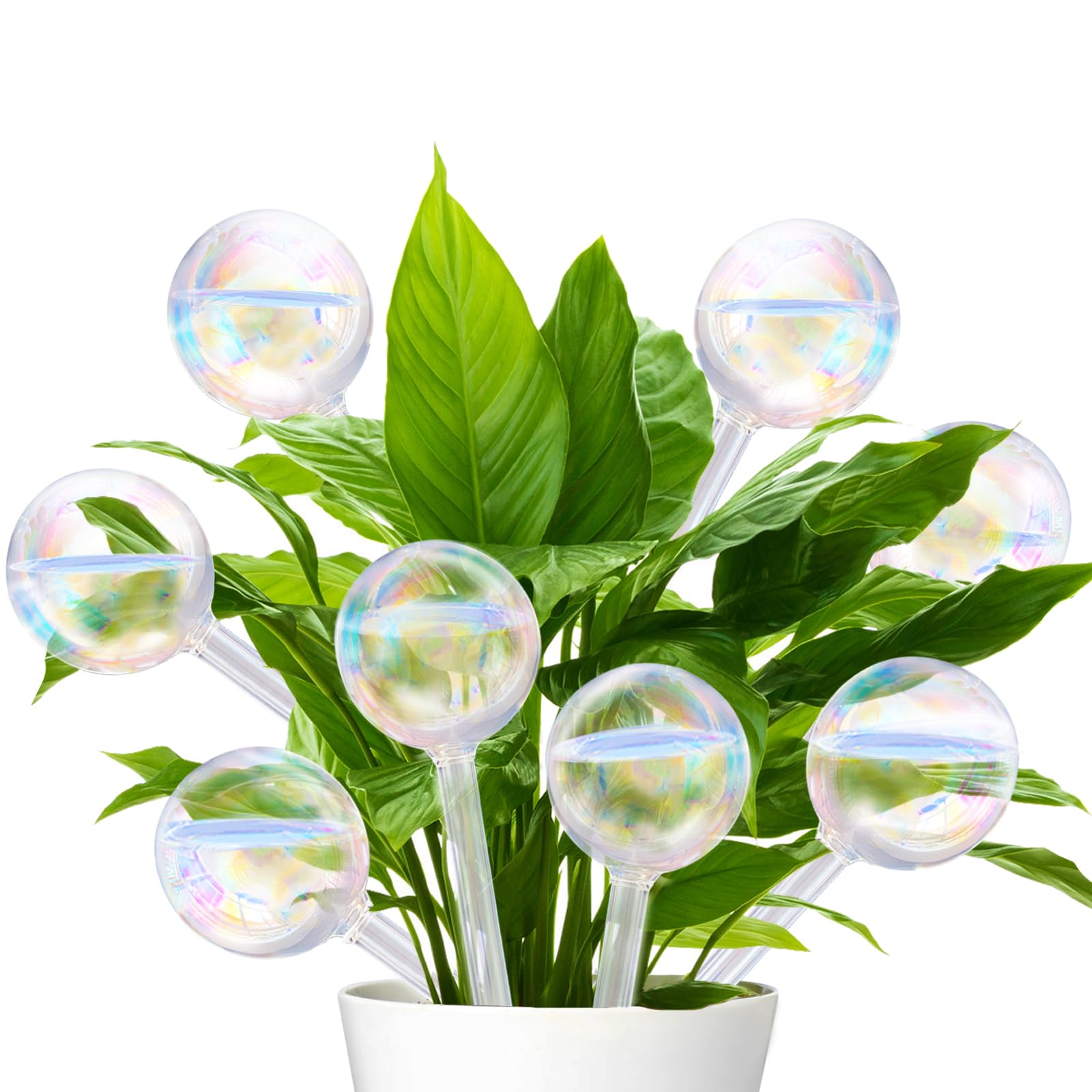 Pynqdfu 8 Pack Rainbow Gradient Watering Globes