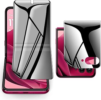 Privacy Screen Protector for Motorola Razr 2025/ Razr 2024, Case Friendly, Full Adhesive, No Creases Matte Hydrogel Film [2 Pack], Anti-Spy Anti-Glare Flexible TPU Film for Moto Razr 2024/2025