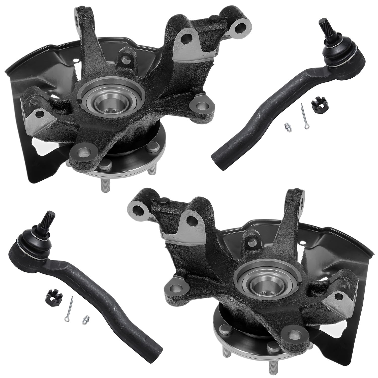 Detroit Axle - Front Steering Knuckles Kit for 2007-2015 Mazda CX-9 CX-7