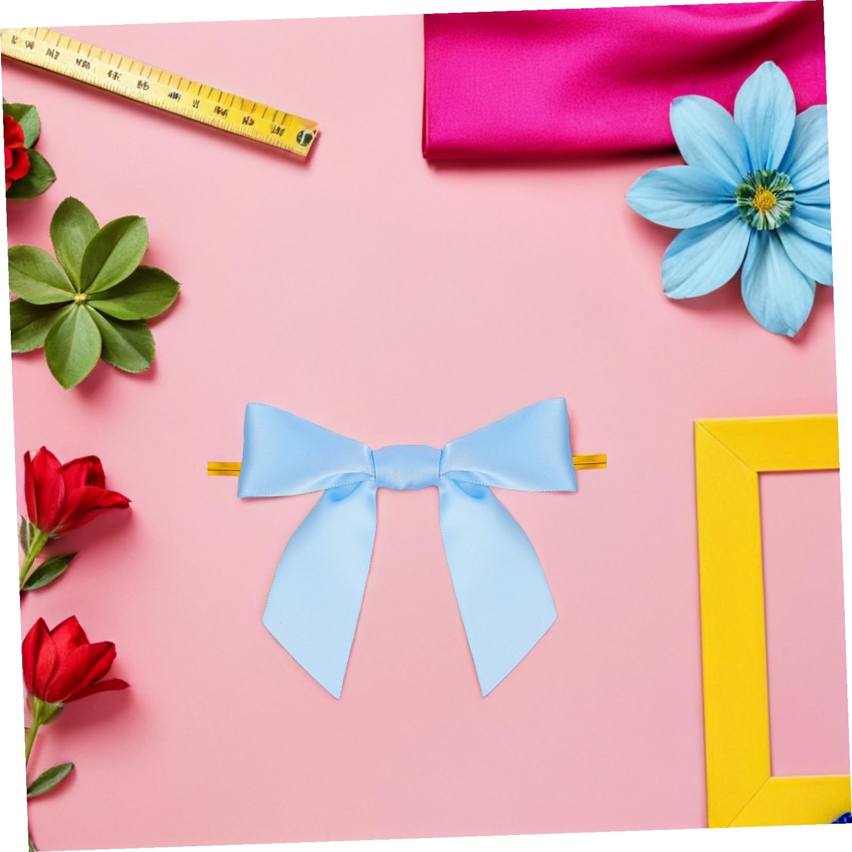 100piezas Lazos para Bolsa de Obsequio de Cinta de Raso Preatados Unidades Mini Lazos para Decorar Paquetes para Manualidades Regalos Bolsas de Dulces y Bodas