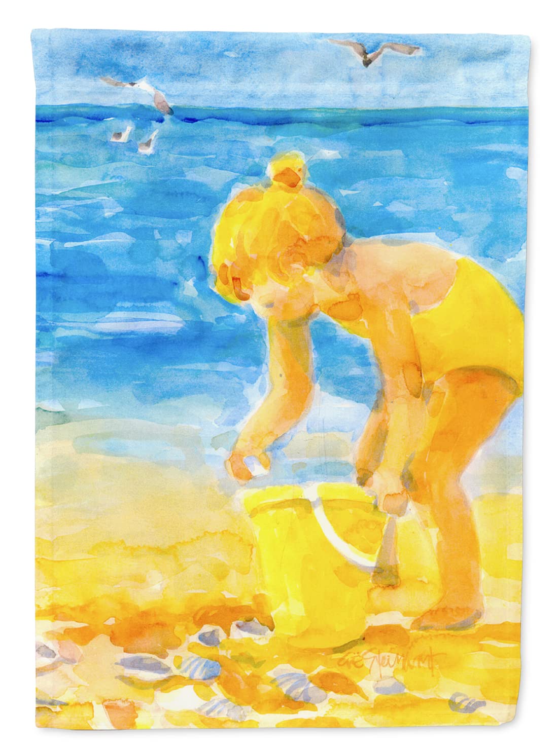 Caroline's Treasures 6016CHF - Tela con bandiera della spiaggia, grande, multicolore